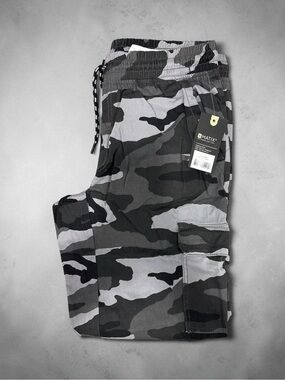 Matix Black Gray Camo Jogger Cargo Pants